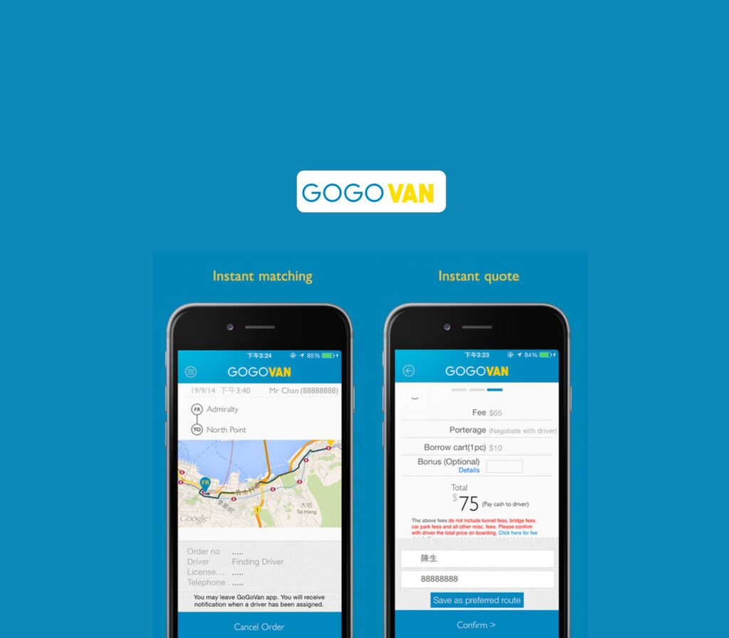 GogoVan – On-Demand Logistics Platform Development & UI/UX Mobile Engineering